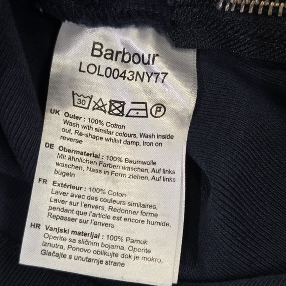 Barbour Striped 100% Cotton Long Sleeve Top w/Zippered Side Accents. 4 - Picture 5 of 8